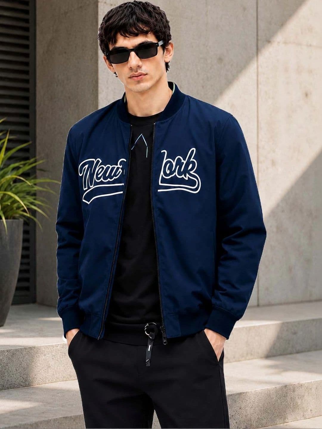 Moda Rapido Men Typography Bomber Jacket - view 1