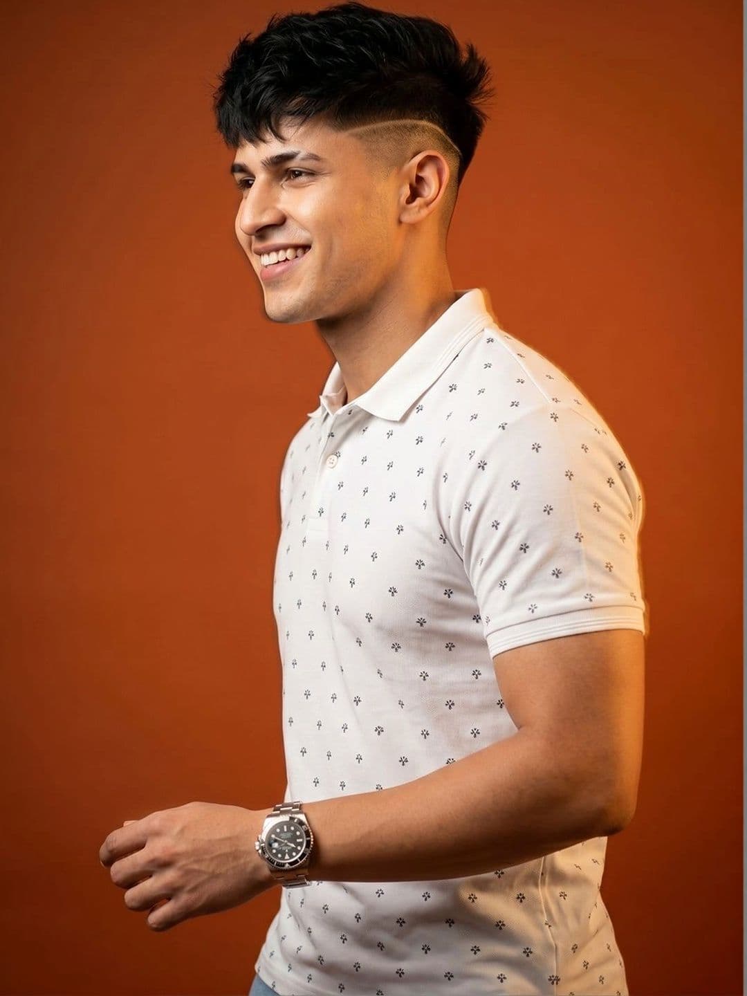 HERE&NOW Men Printed Polo Collar T-shirt - view 1