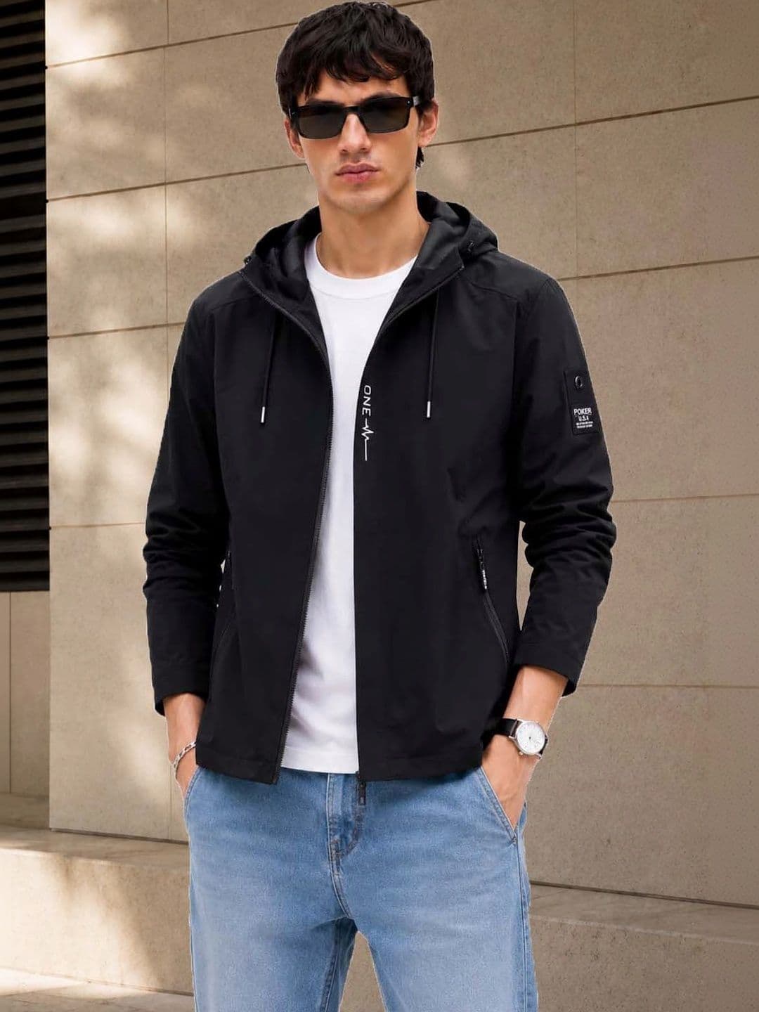 R.Code by The Roadster Life Co. Men Lightweight Woven Jacket - view 1