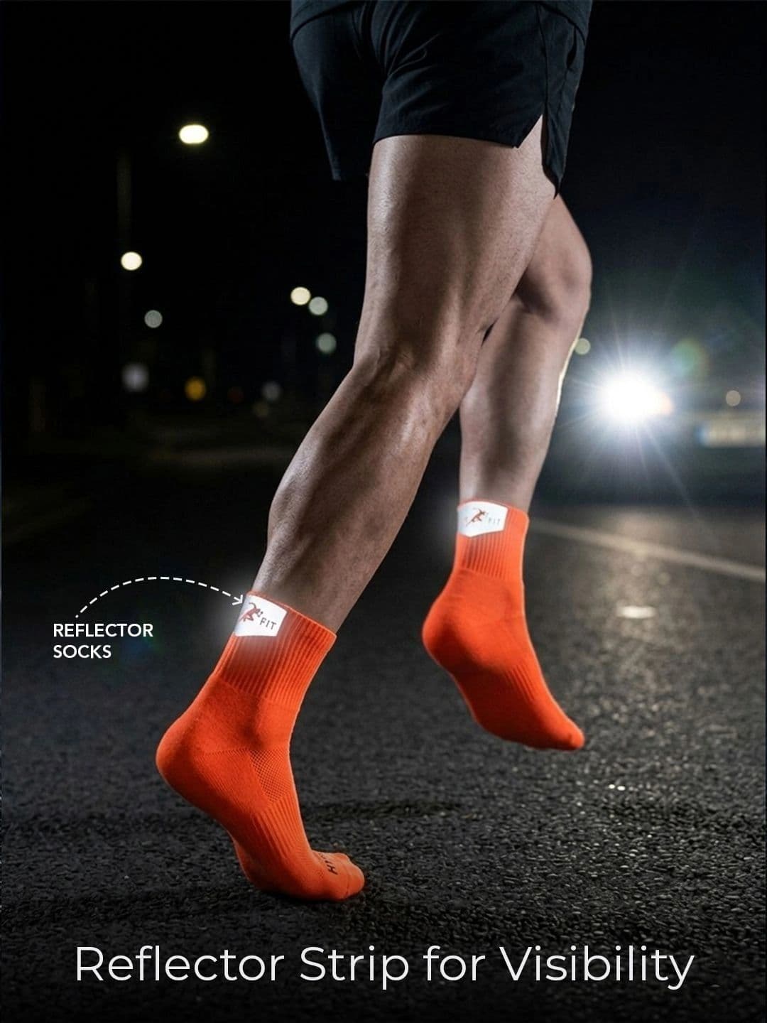 HYPR FIT Unisex Anti-Odour Breathable Mesh Reflective Performance Running & Cycling Socks - view 1