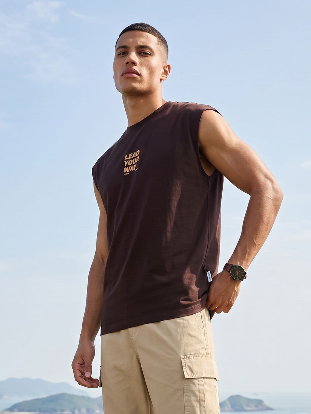 The Roadster Life Co. Relaxed Fit Typography Printed Pure Cotton T-shirt - view 1