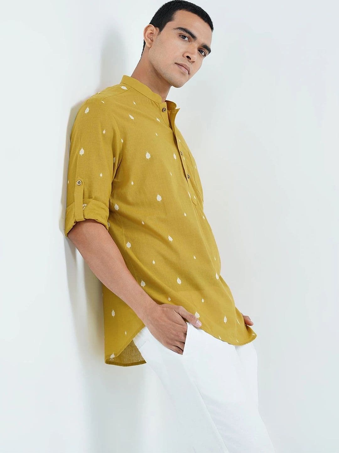 indus route by Pantaloons Men Ethnic Motifs Printed Kurta - view 1