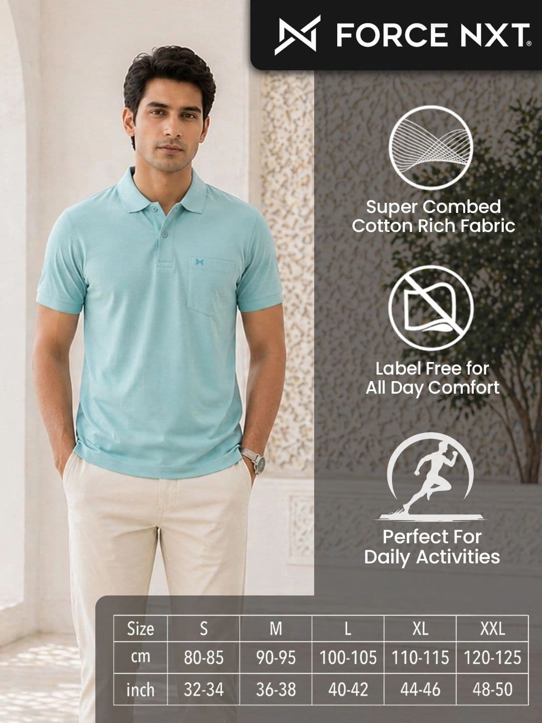 Force NXT Men Polo Collar Pockets T-shirt - view 1