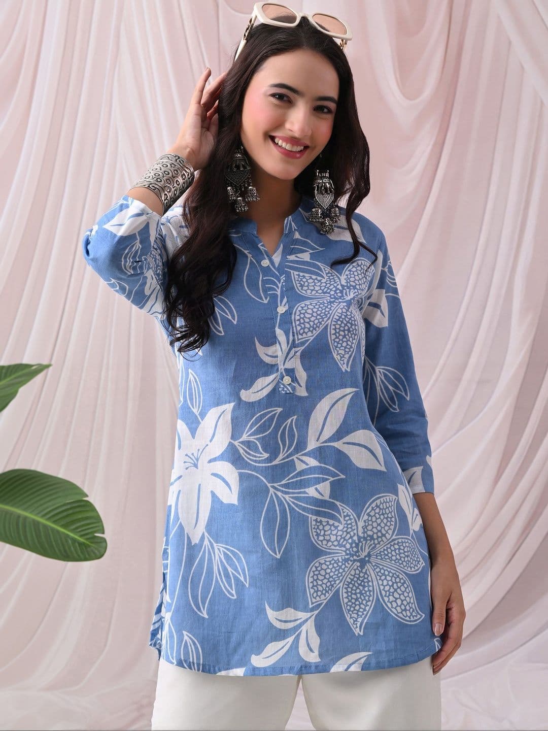 Anouk Floral Printed Pure Cotton Kurti - view 1
