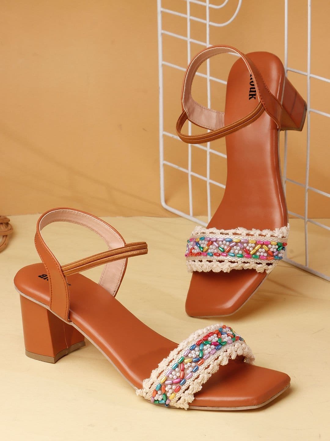 Anouk Embellished Block Sandals - view 1