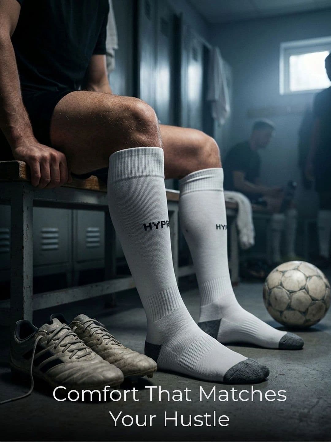 HYPR FIT Men Pack of 1 White Cotton Anti-Odour Cushioned Fit Socks - view 1