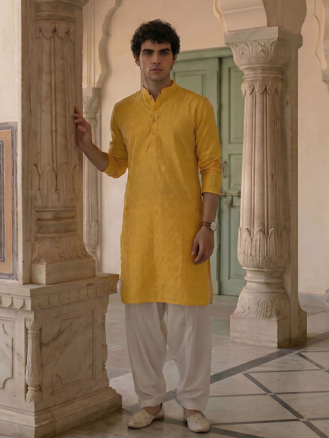 Anouk Textured Woven Design Kurta - view 1