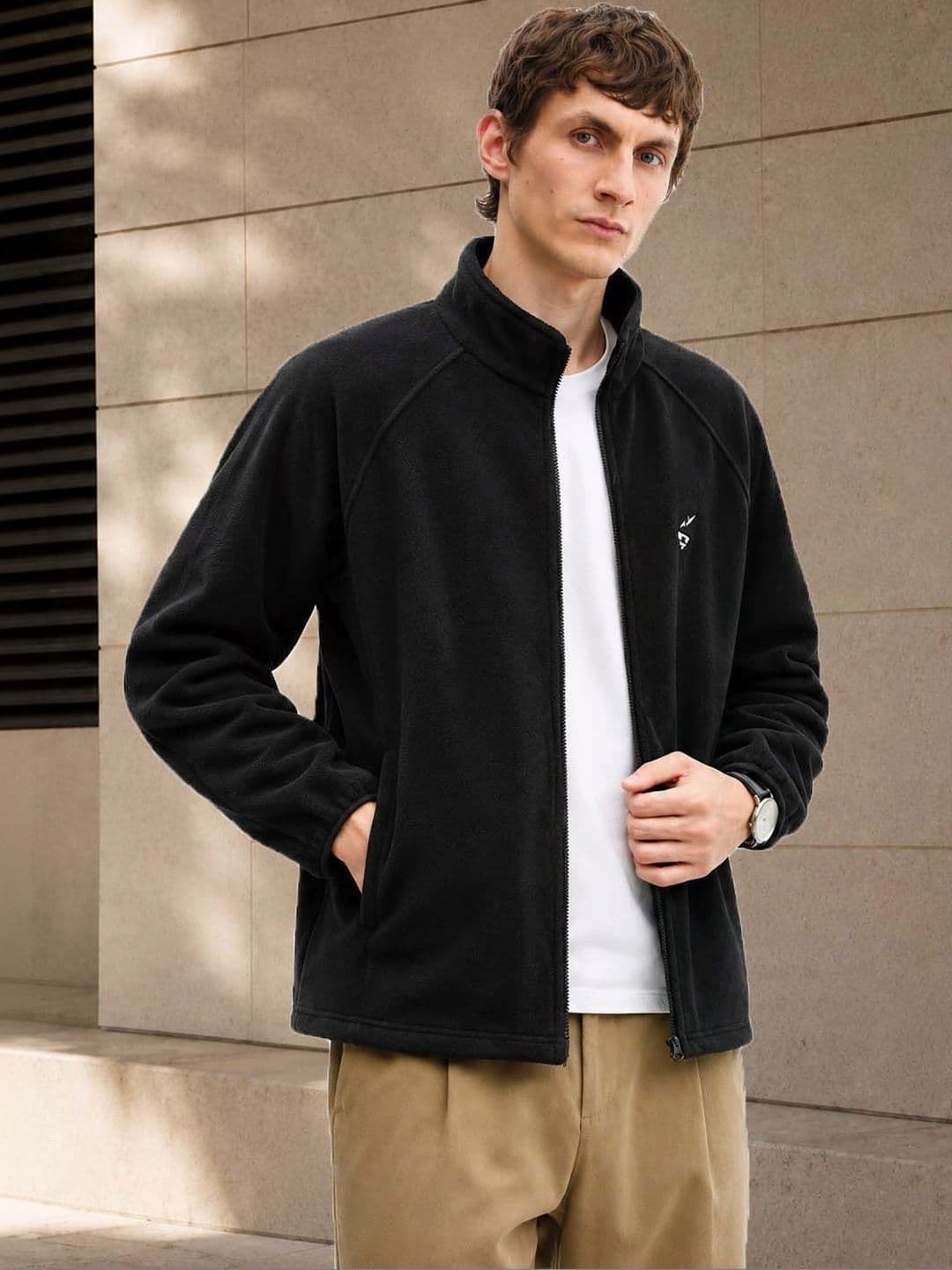 R.Code by The Roadster Life Co. Men Lightweight Knitted Jacket - view 1