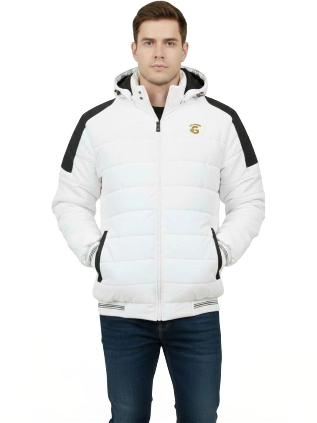 R.Code by The Roadster Life Co. Men Lightweight Training or Gym Puffer Jacket - view 1