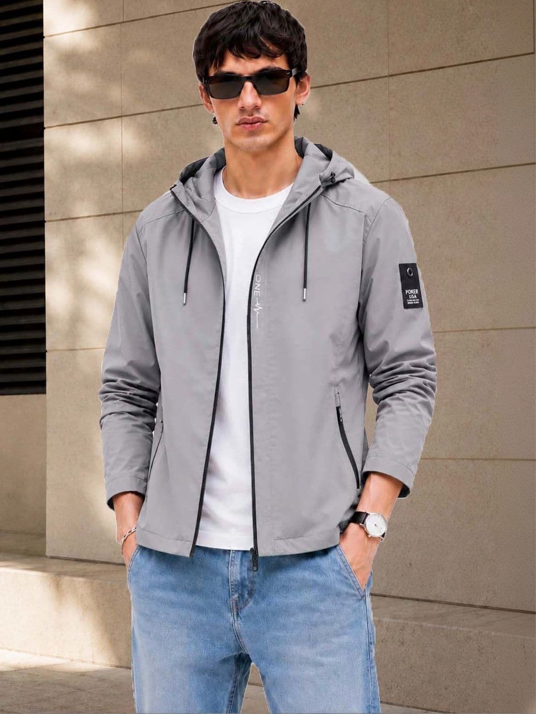 R.Code by The Roadster Life Co. Men Lightweight Woven Jacket - view 1