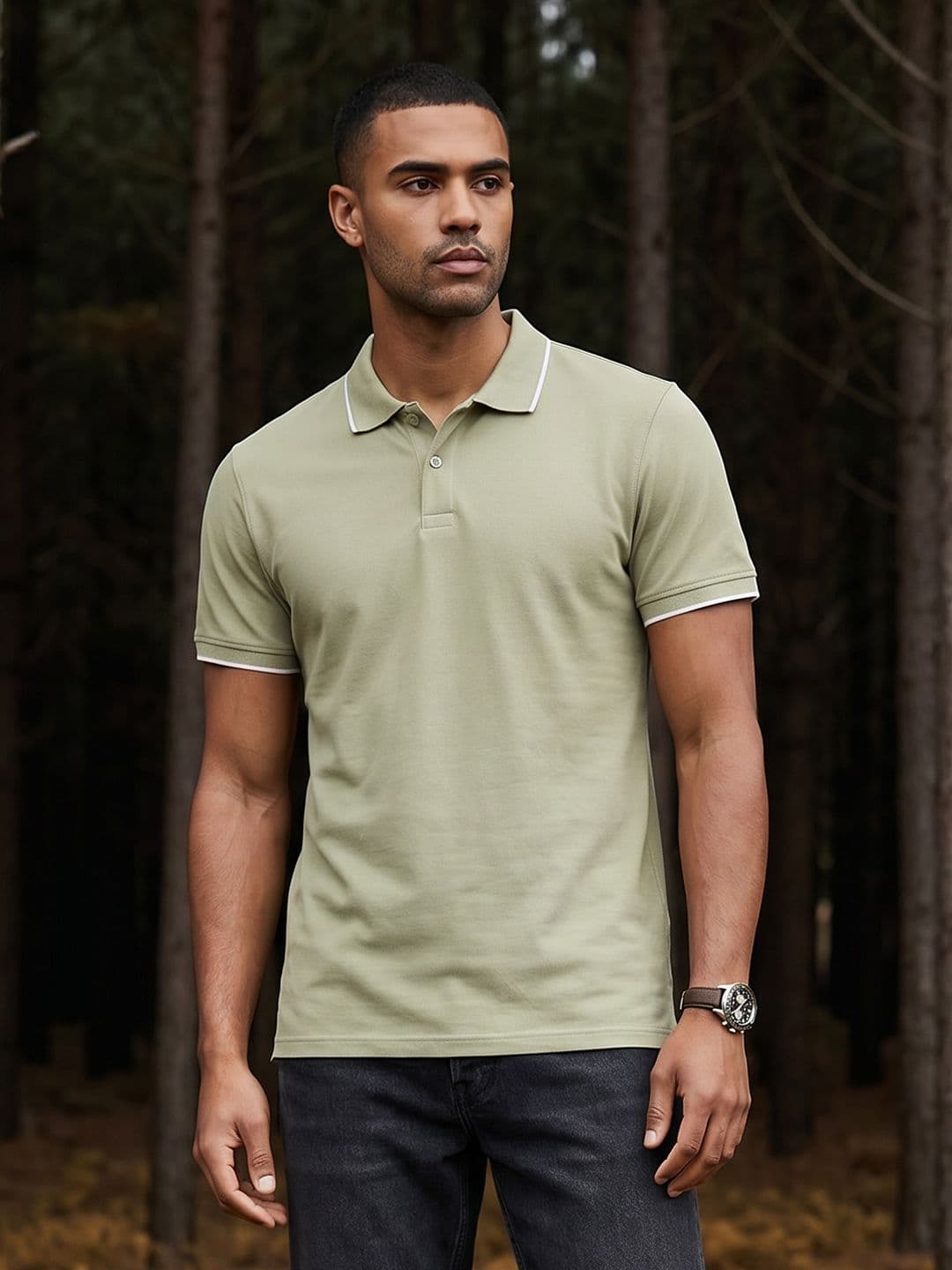 The Roadster Life Co. Polo Collar Pure Cotton T-shirt - view 1