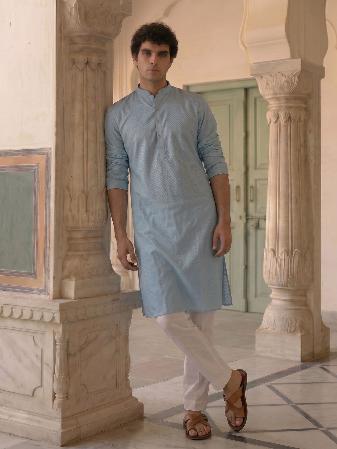 Anouk Self Design Textured Kurta - view 1