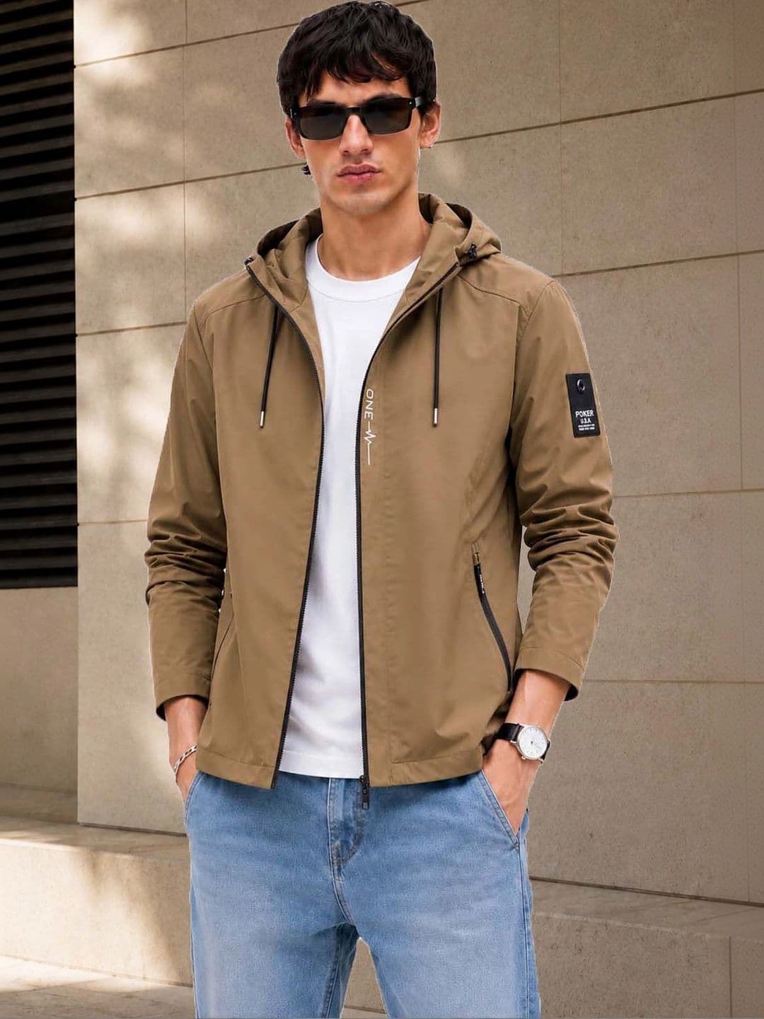 R.Code by The Roadster Life Co. Men Lightweight Woven Jacket - view 1