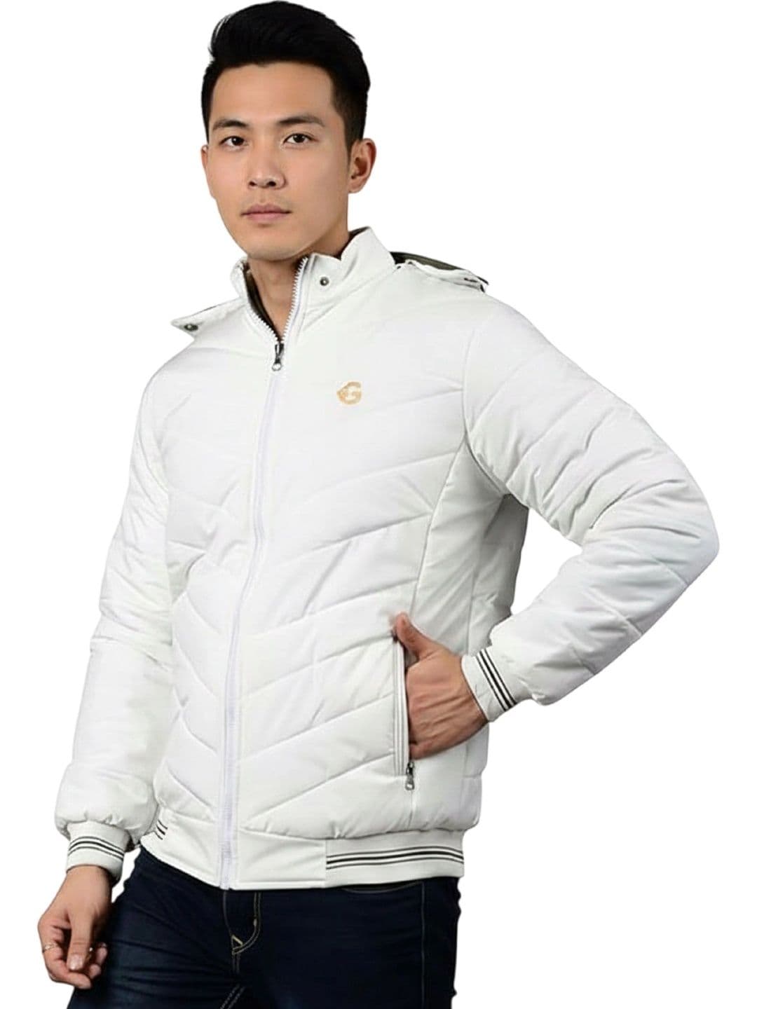 R.Code by The Roadster Life Co. Men Training or Gym Puffer Jacket - view 1