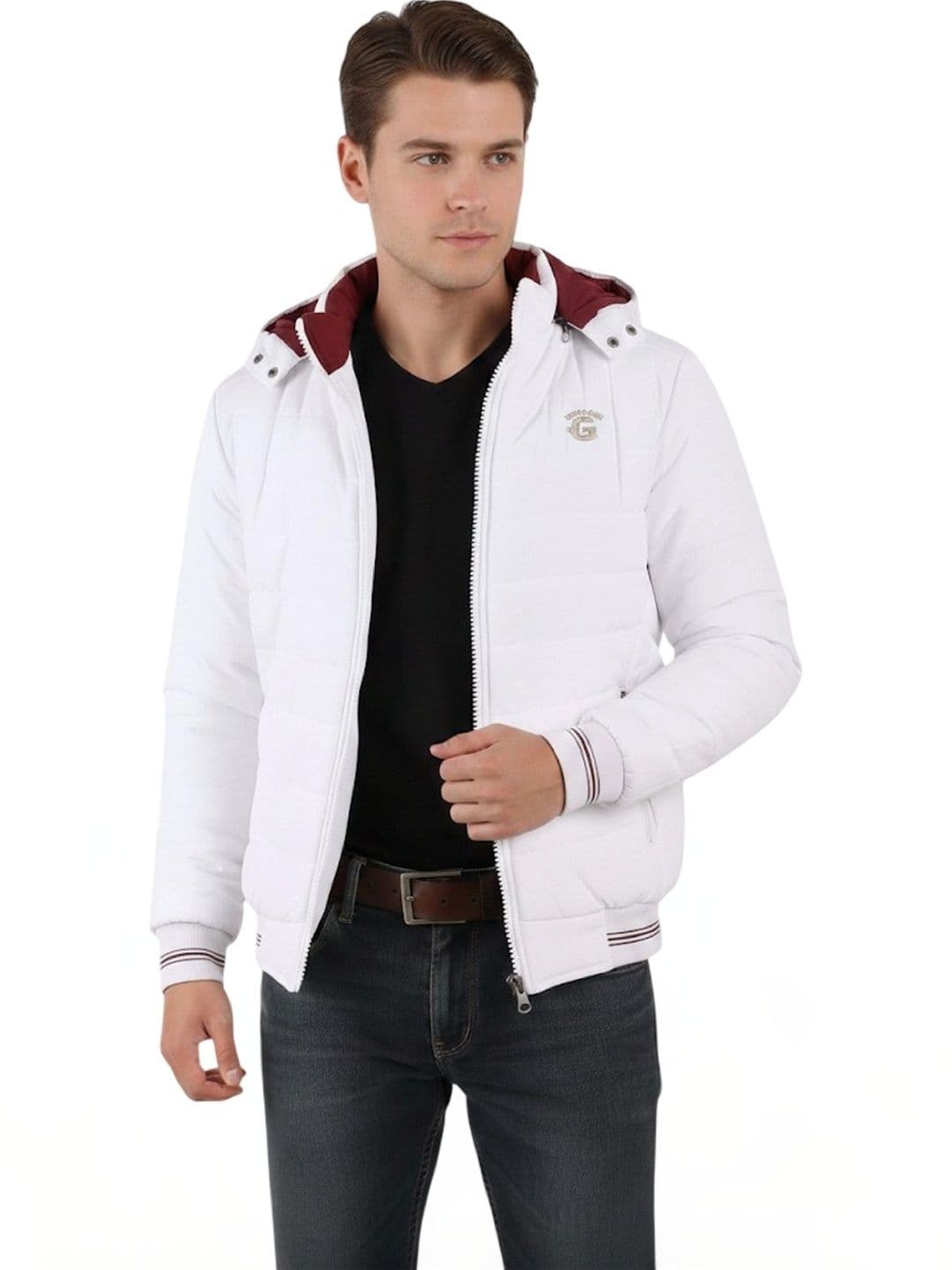 R.Code by The Roadster Life Co. Men Training or Gym Puffer Jacket - view 1