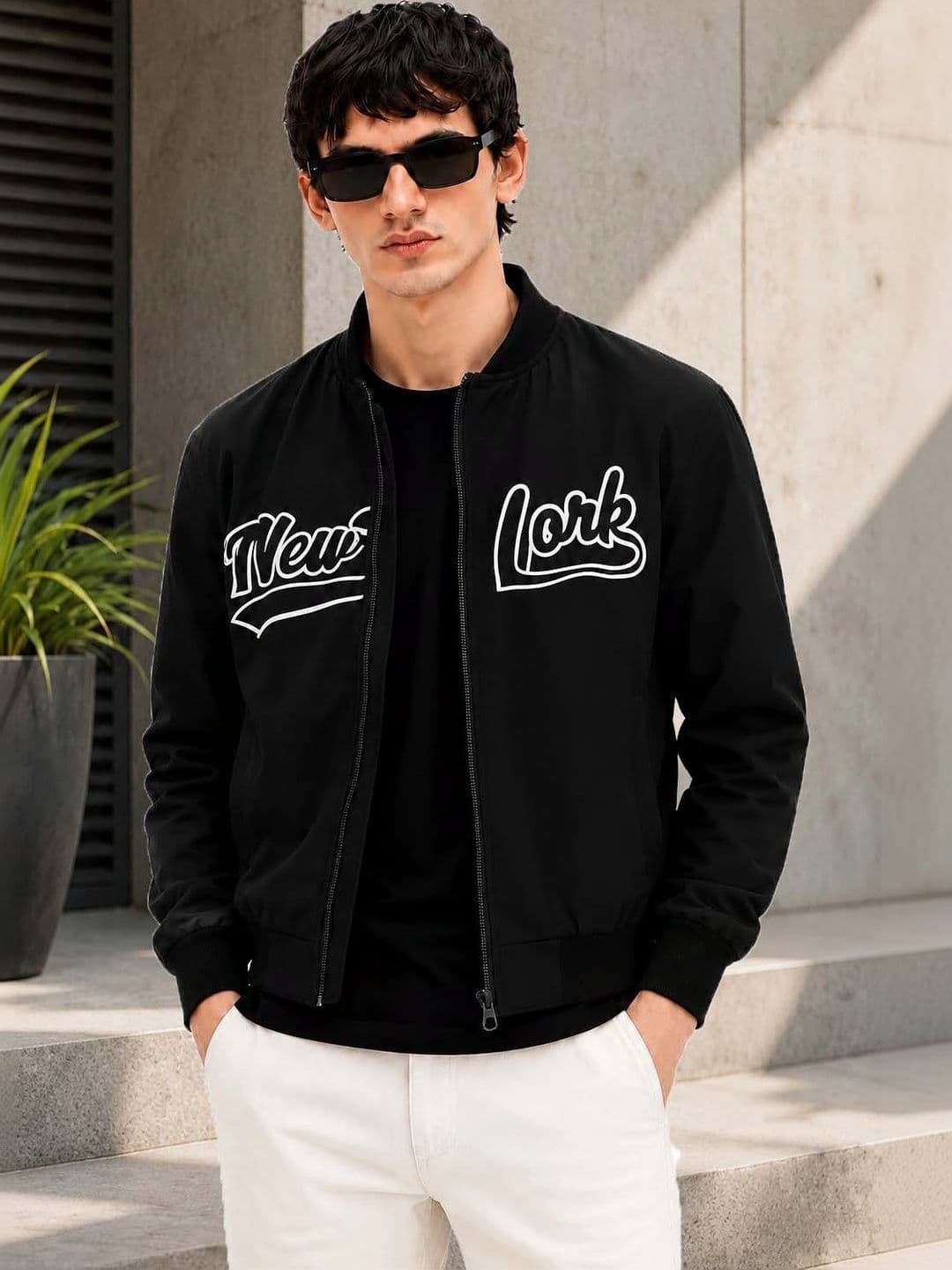 Moda Rapido Men Typography Lightweight Bomber Jacket - view 1
