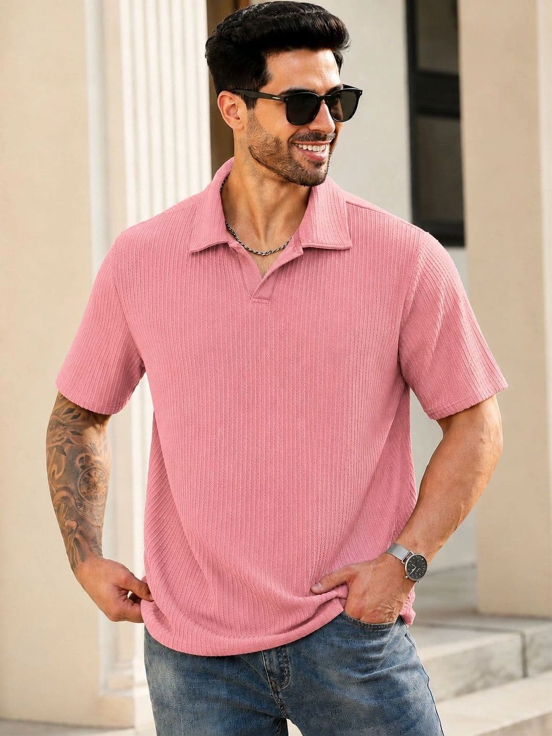 ZILCON Men Polo Collar T-shirt - view 1