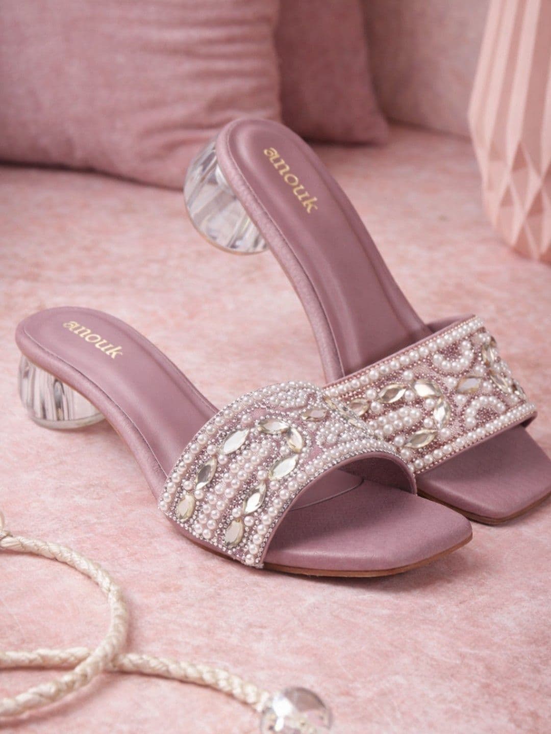 Anouk Embellished Party Block Mules - view 1