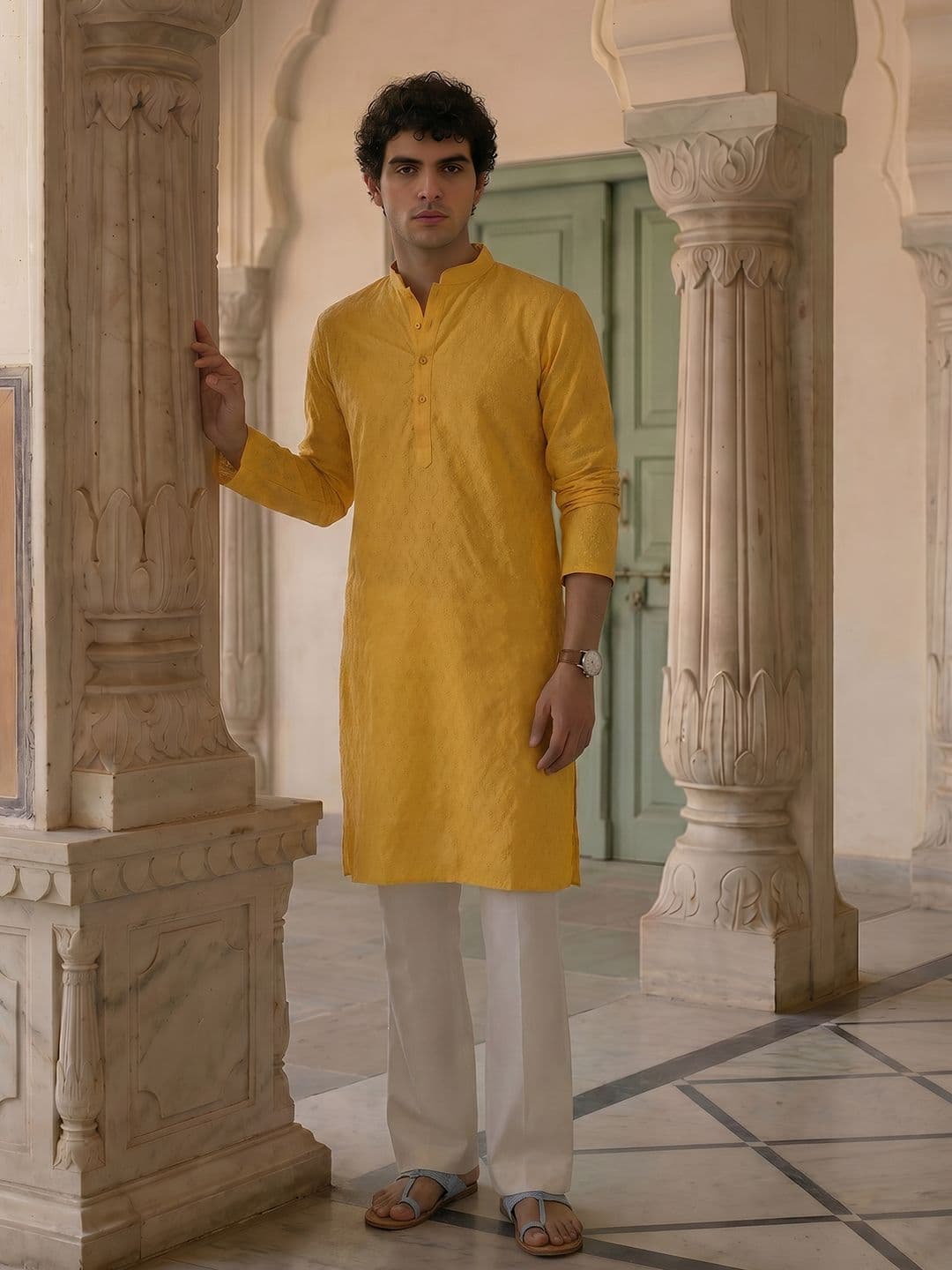 Anouk Textured Woven Design Kurta - view 1