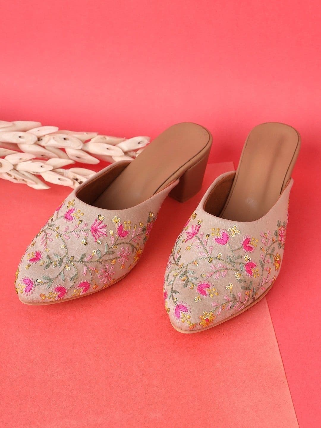 Anouk Ethnic Block Mules - view 1