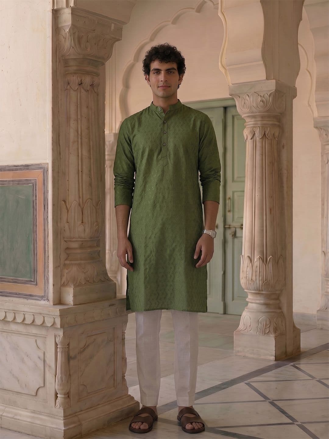 Anouk Woven Design Straight Kurta - view 1