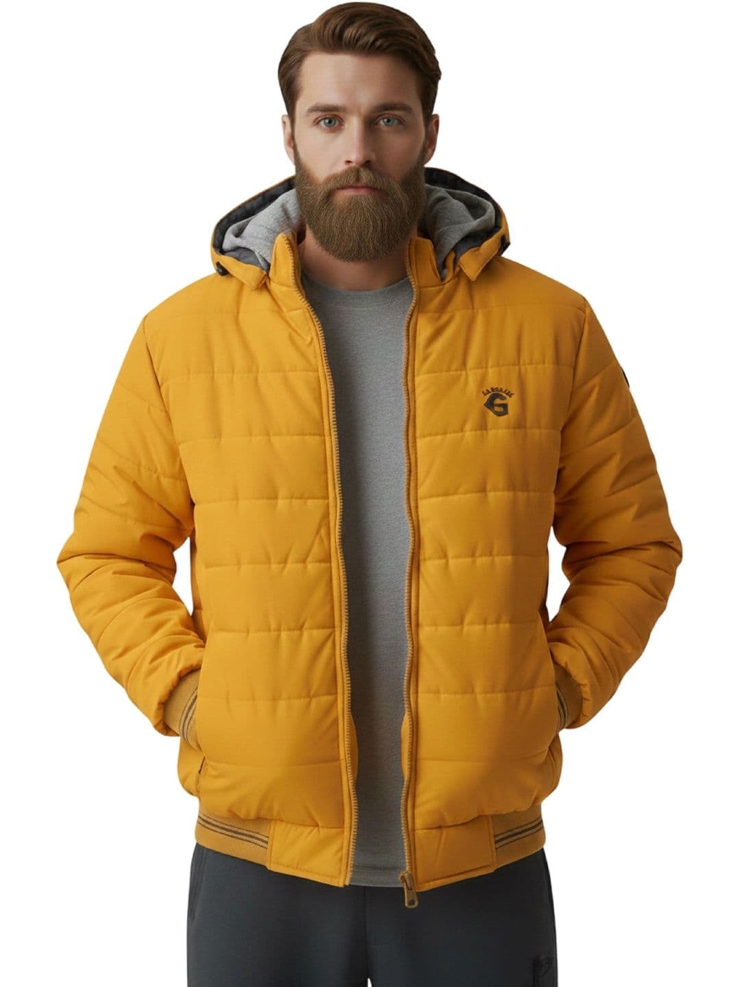R.Code by The Roadster Life Co. Men Lightweight Training or Gym Puffer Jacket - view 1