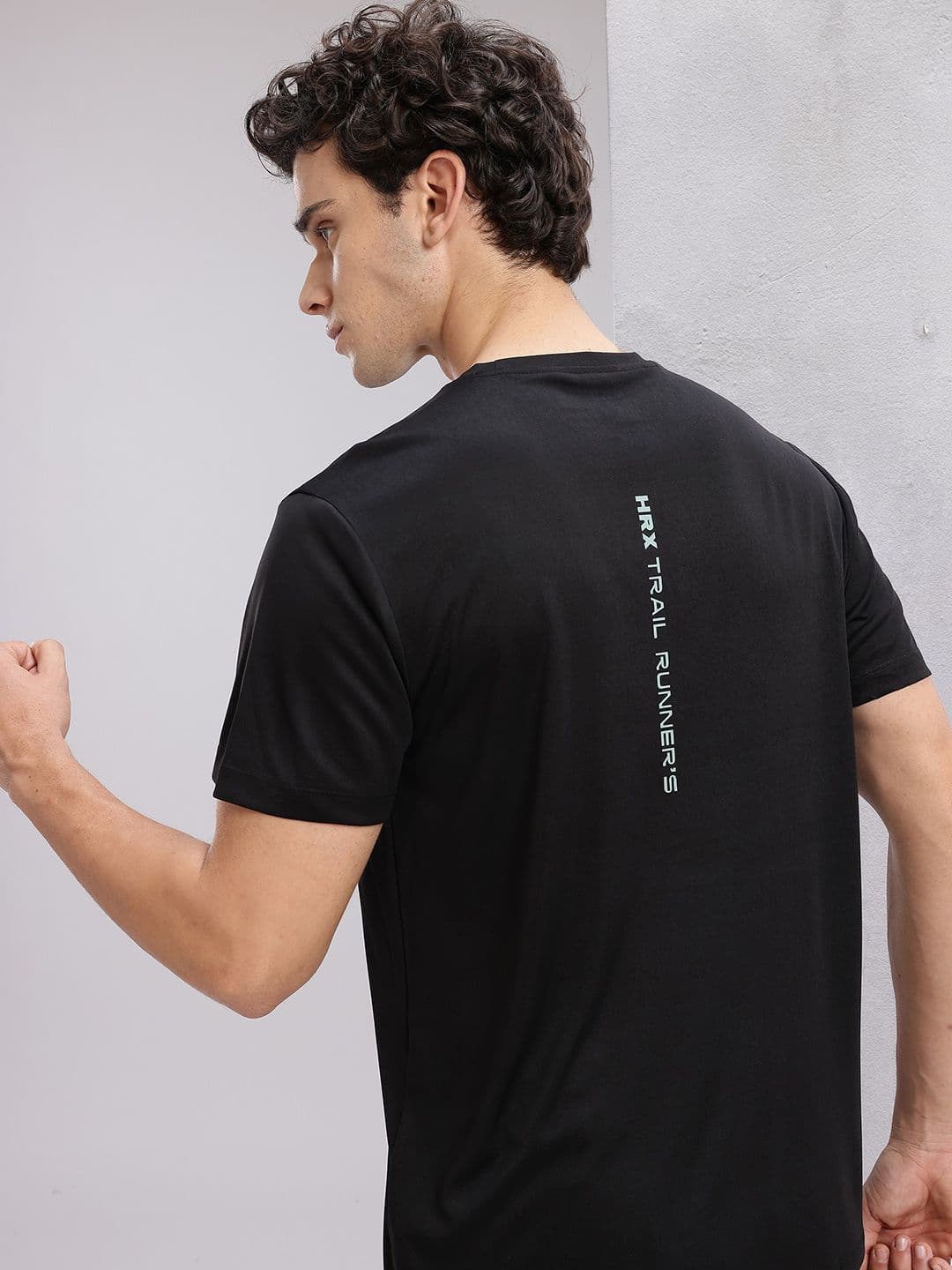 HRX by Hrithik Roshan Typography Print Rapid-Dry Running T-shirt - view 1