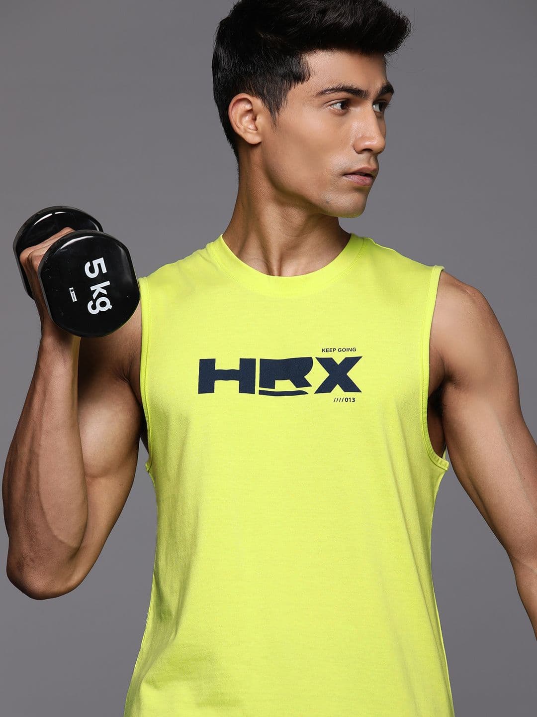 HRX by Hrithik Roshan Brand Logo Printed Rapid-Dry Training T-shirt - view 1