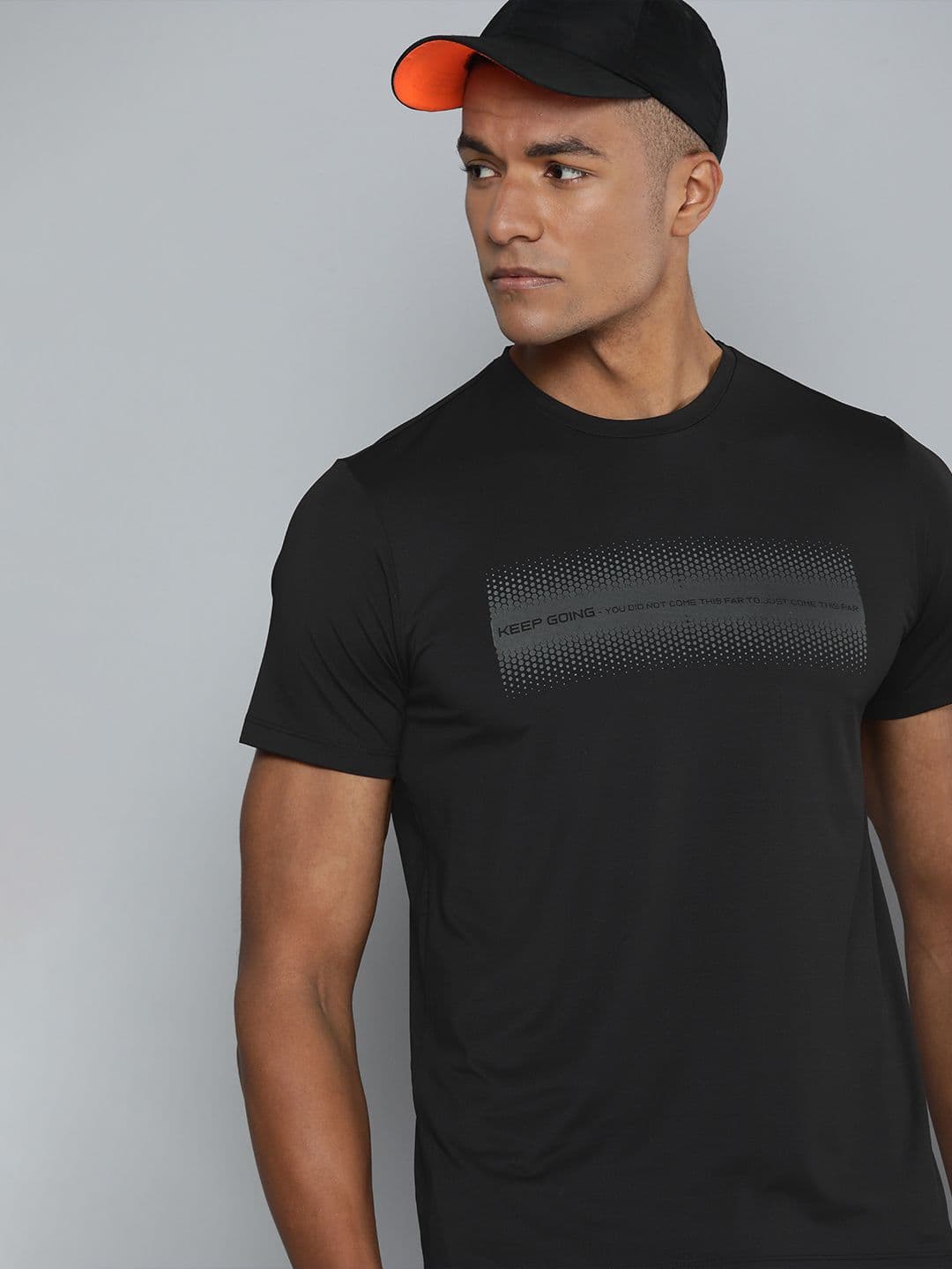 HRX by Hrithik Roshan Men Black Training Printed Rapid-Dry Antimicrobial T-shirt - view 1