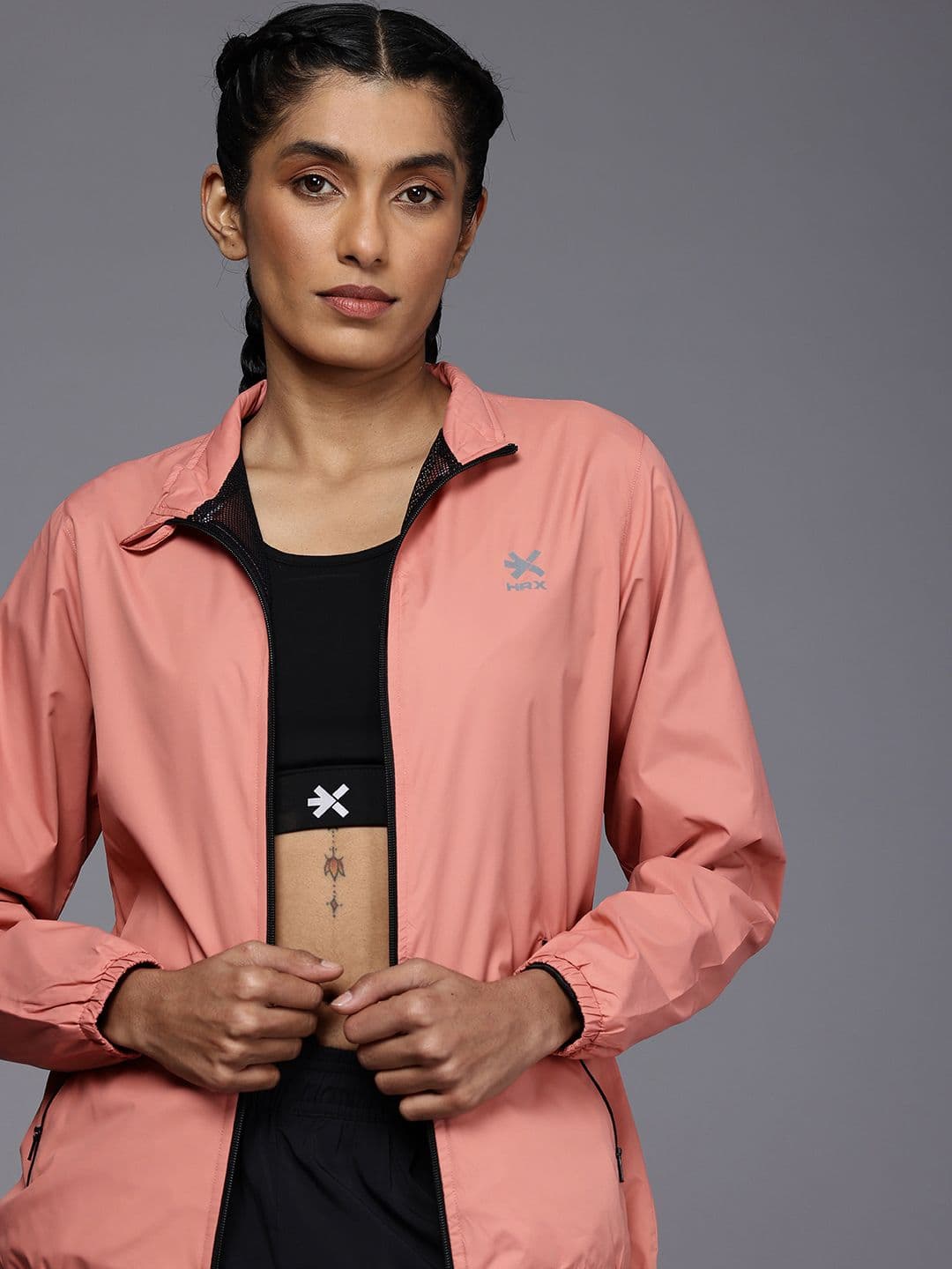 HRX by Hrithik Roshan Rapid-Dry Antimicrobial Running Sporty Jacket - view 1