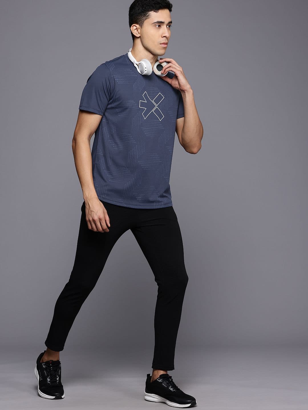 HRX by Hrithik Roshan Printed Training T-shirt - view 1