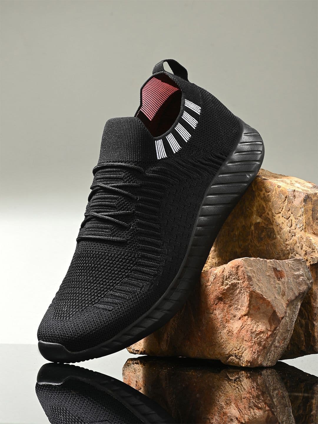 HRX by Hrithik Roshan Men Black Memory Foam Technology Non-Marking Walking Shoes - view 1