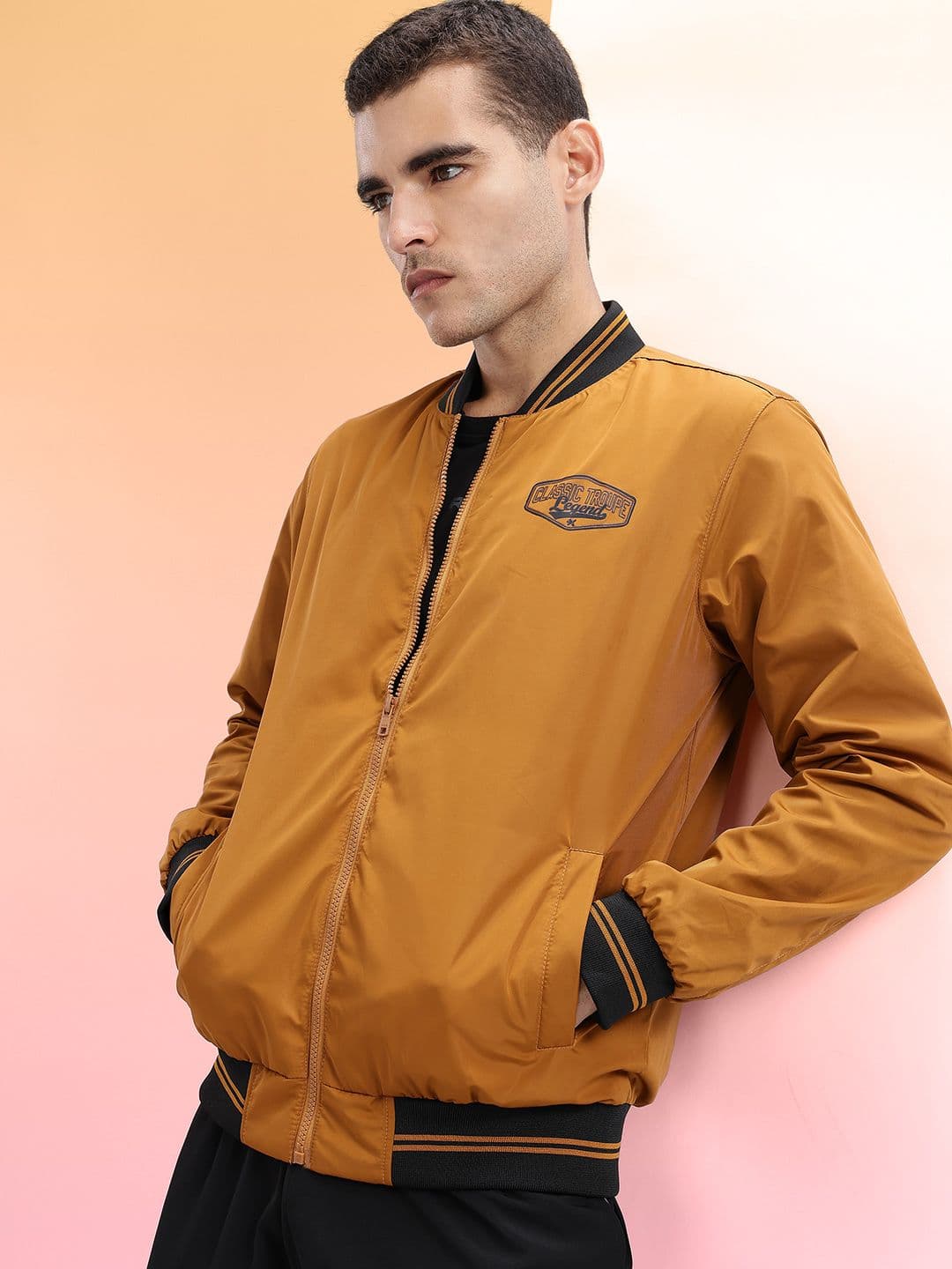 HRX by Hrithik Roshan Stand Collar Bomber Jacket - view 1
