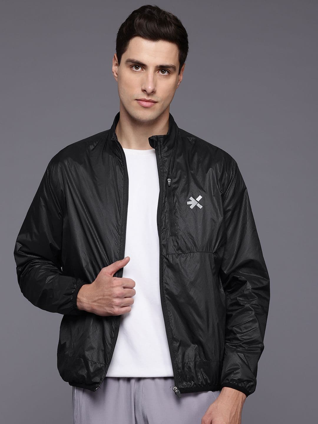 HRX by Hrithik Roshan Men Checked Running Sporty Jacket - view 1