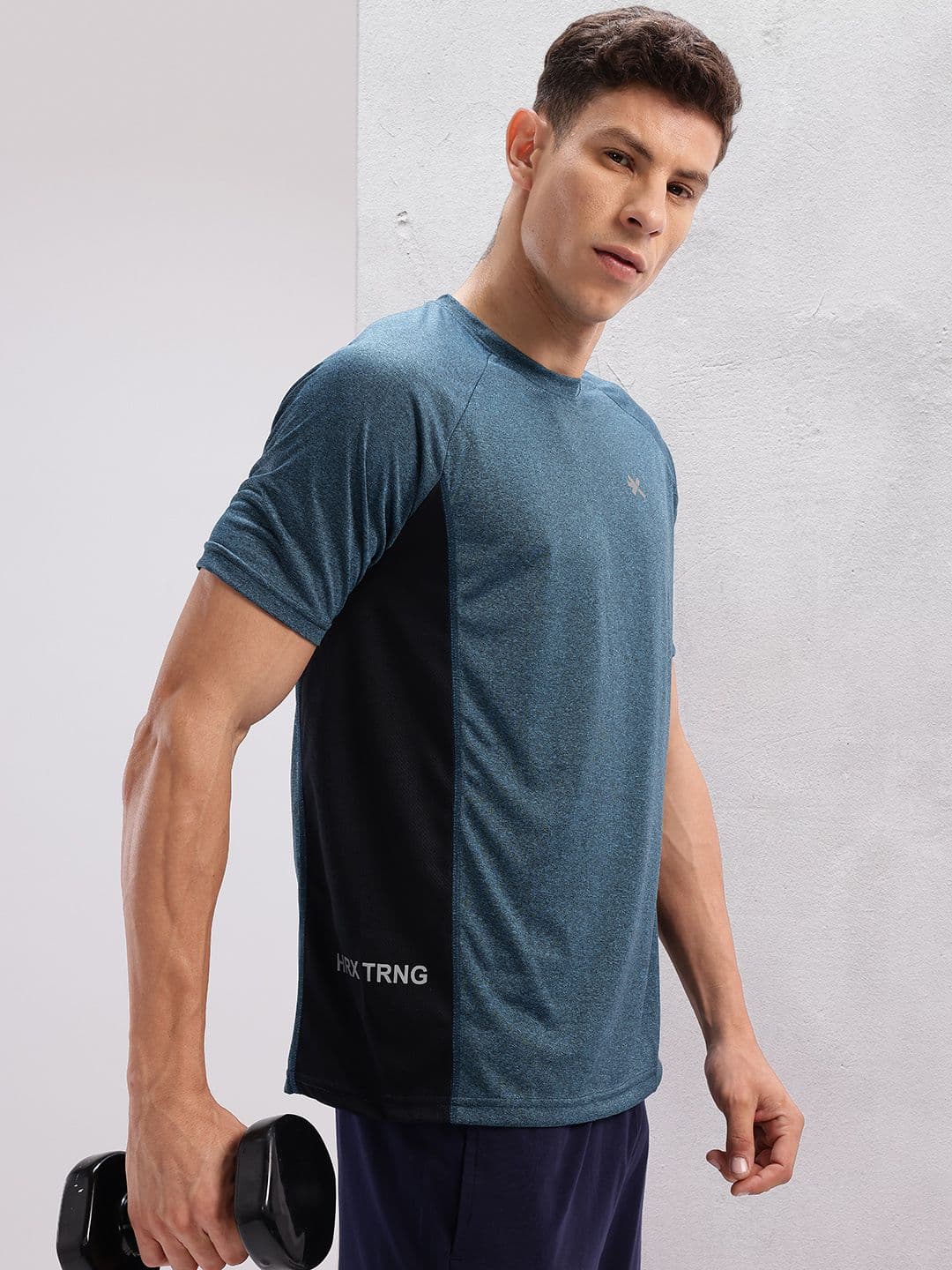 HRX by Hrithik Roshan Colourblocked Rapid-Dry Training T-shirt - view 1