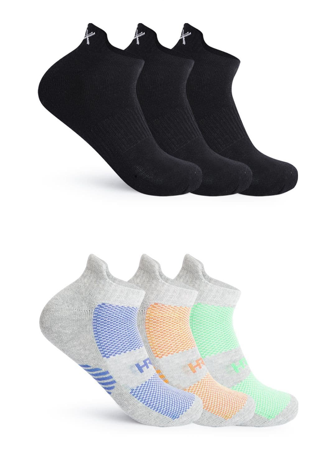 HRX by Hrithik Roshan Unisex Pack Of 6 Ankle-Length Socks - view 1