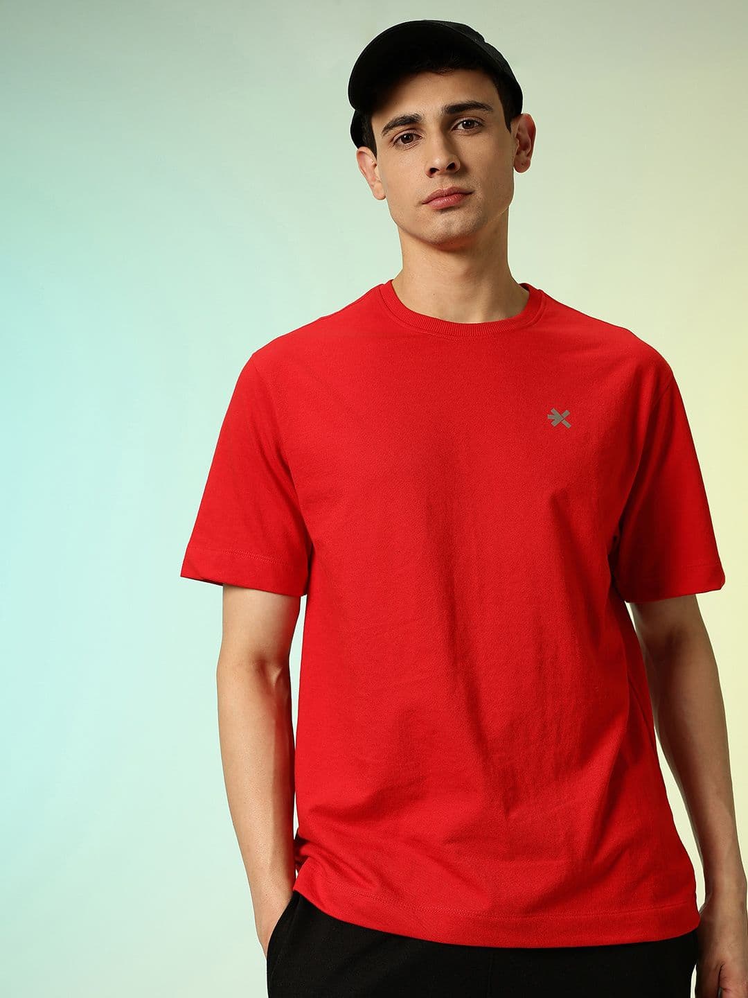 HRX by Hrithik Roshan Round Neck Knitted Casual T-shirt - view 1