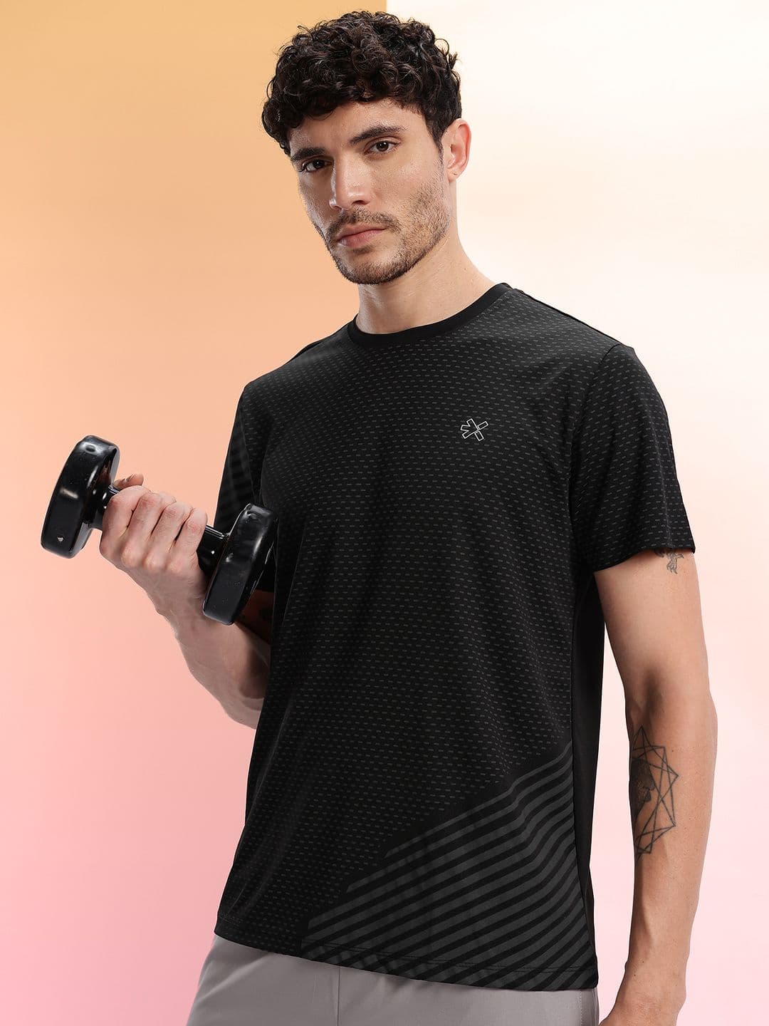 HRX by Hrithik Roshan Men Printed Rapid-Dry Training T-shirt - view 1
