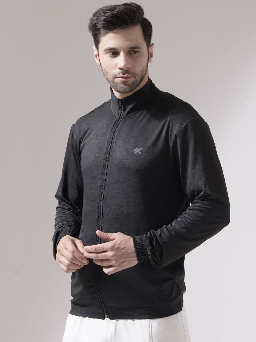 HRX by Hrithik Roshan Men Mock Collar Solid Sports Lightweight Bomber Jacket - view 1