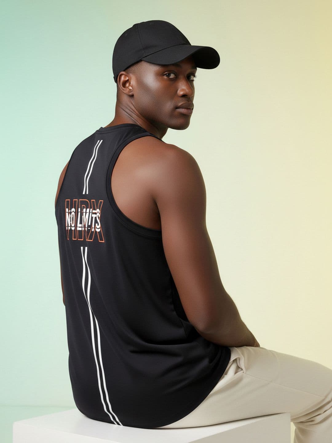 HRX by Hrithik Roshan Rapid-Dry Typography Printed Training T-shirt - view 1
