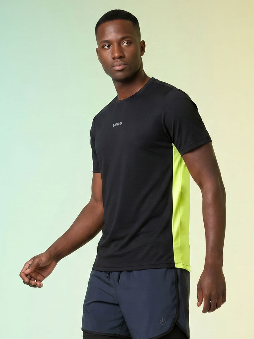 HRX by Hrithik Roshan Colourblocked Running T-shirt - view 1