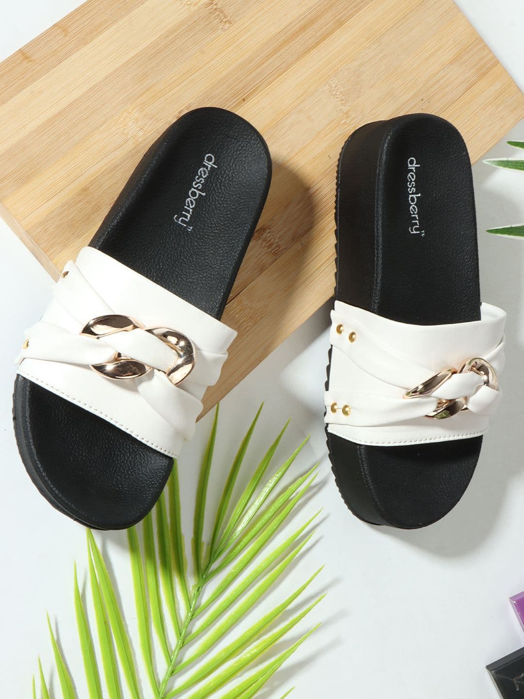 DressBerry Colourblocked Flatform Sandals - view 1