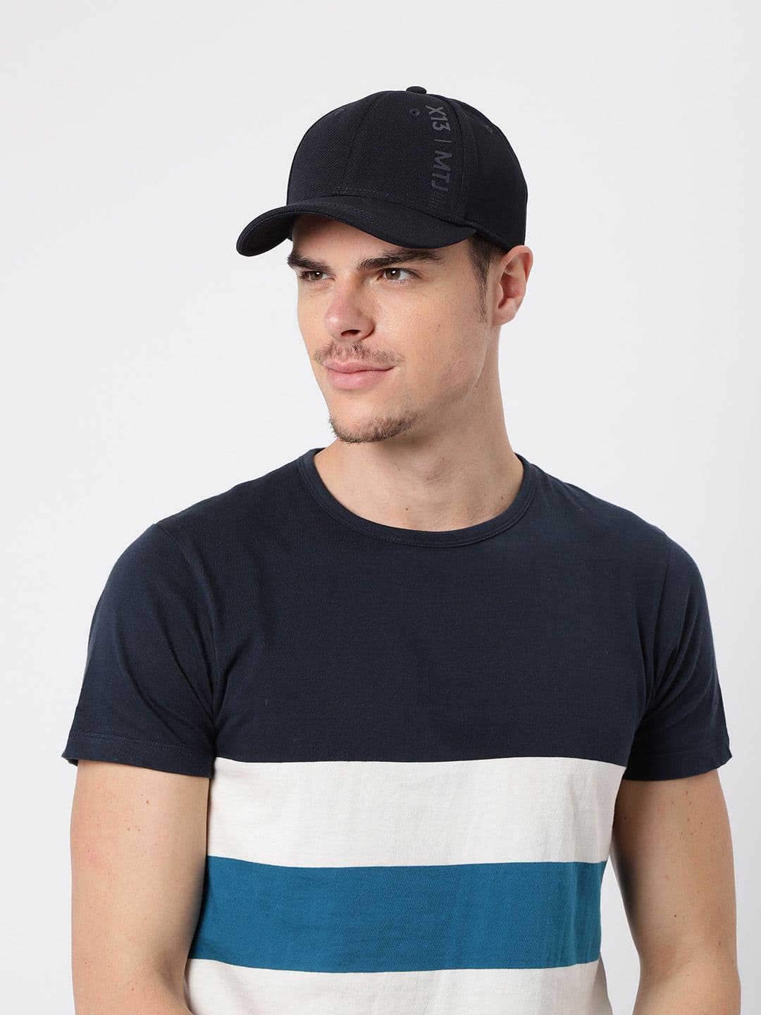 HRX by Hrithik Roshan Men Navy Blue Solid Training Dry Fit Sweatband Cap - view 1
