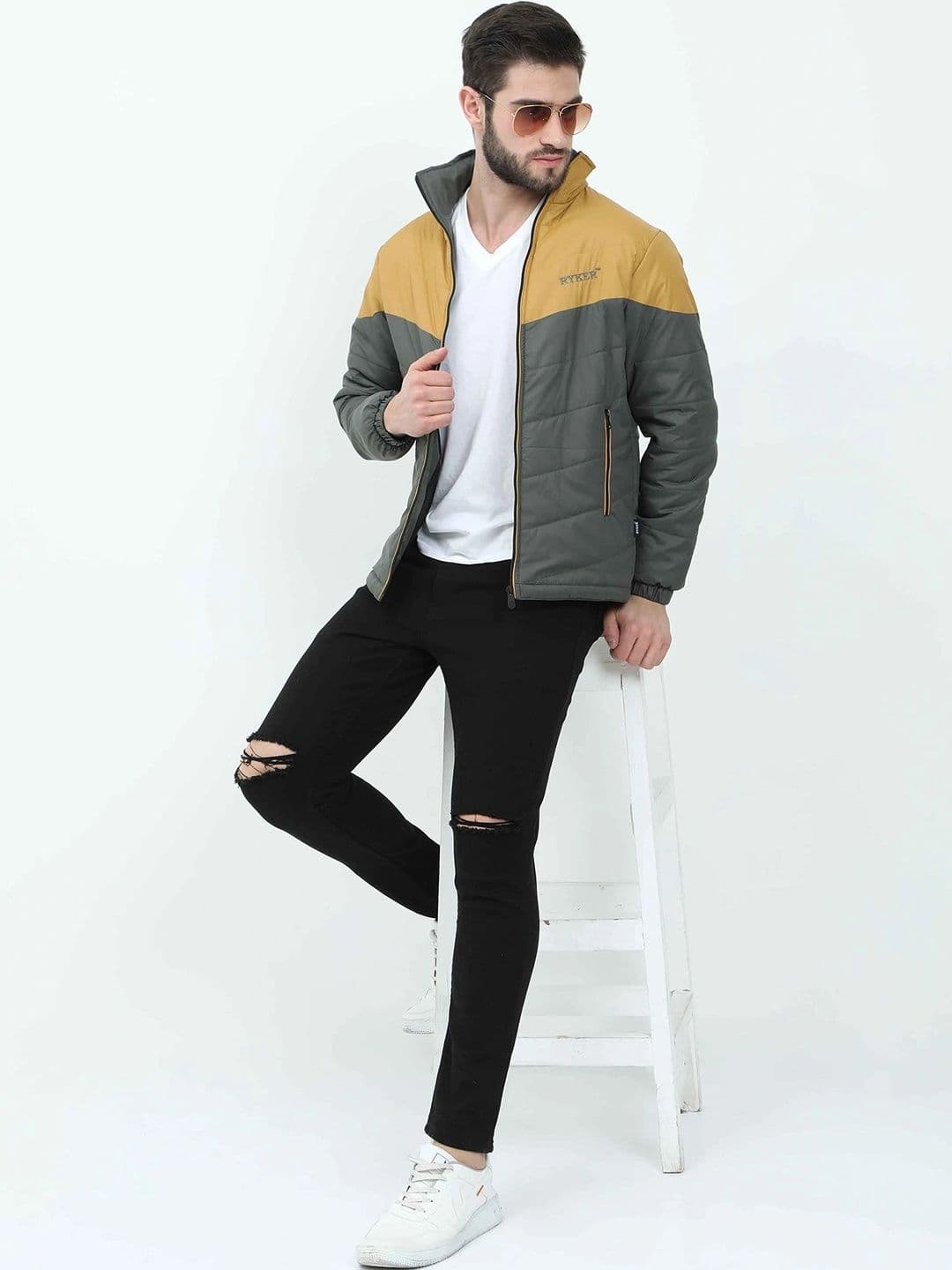 RYKER Men Colourblocked Insulator Puffer Jacket - view 1