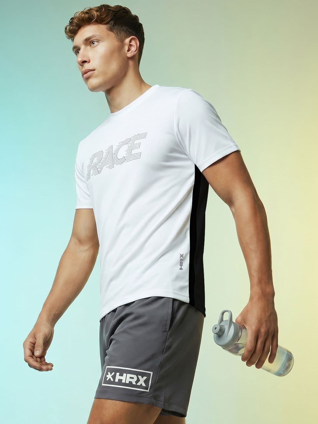 HRX by Hrithik Roshan Typography Printed Running T-shirt - view 1