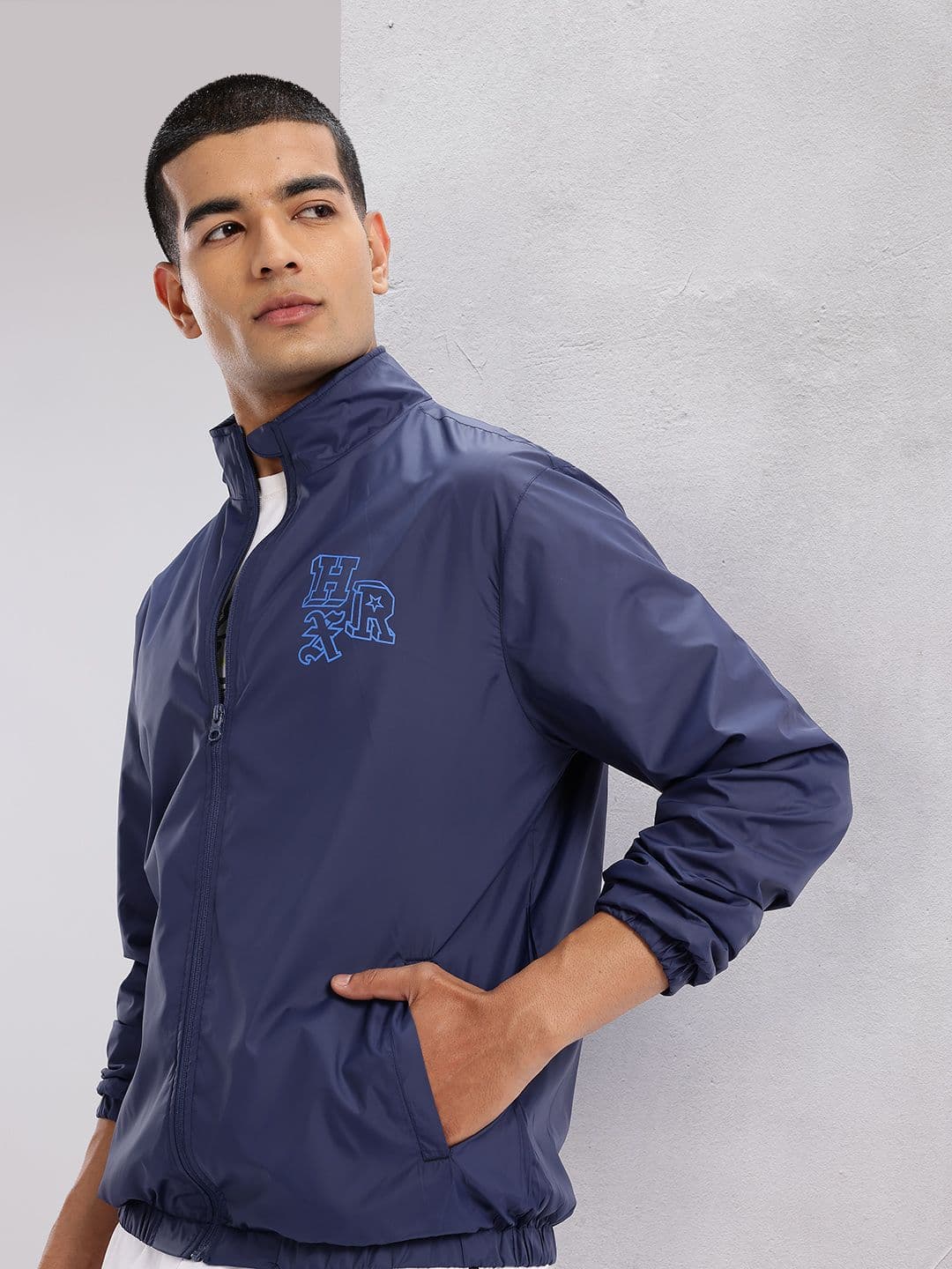 HRX by Hrithik Roshan Logo Detail Lifestyle Bomber Jacket - view 1