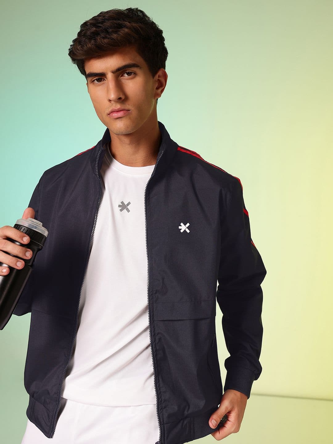 HRX by Hrithik Roshan Striped Running Sporty Jacket - view 1
