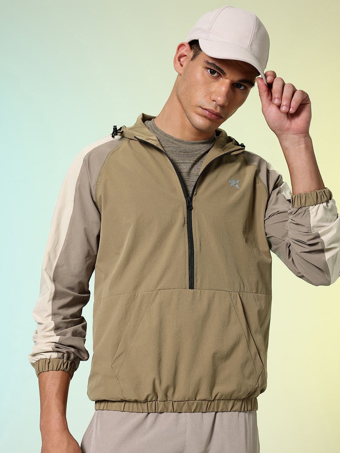 HRX by Hrithik Roshan Colourblocked Hooded Rapid-Dry Running Sporty Jacket - view 1