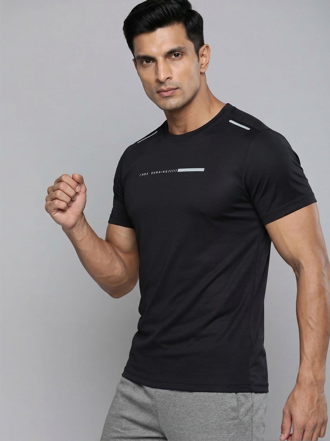 HRX by Hrithik Roshan Men Typography Printed Round Neck Short Sleeves T-shirt - view 1