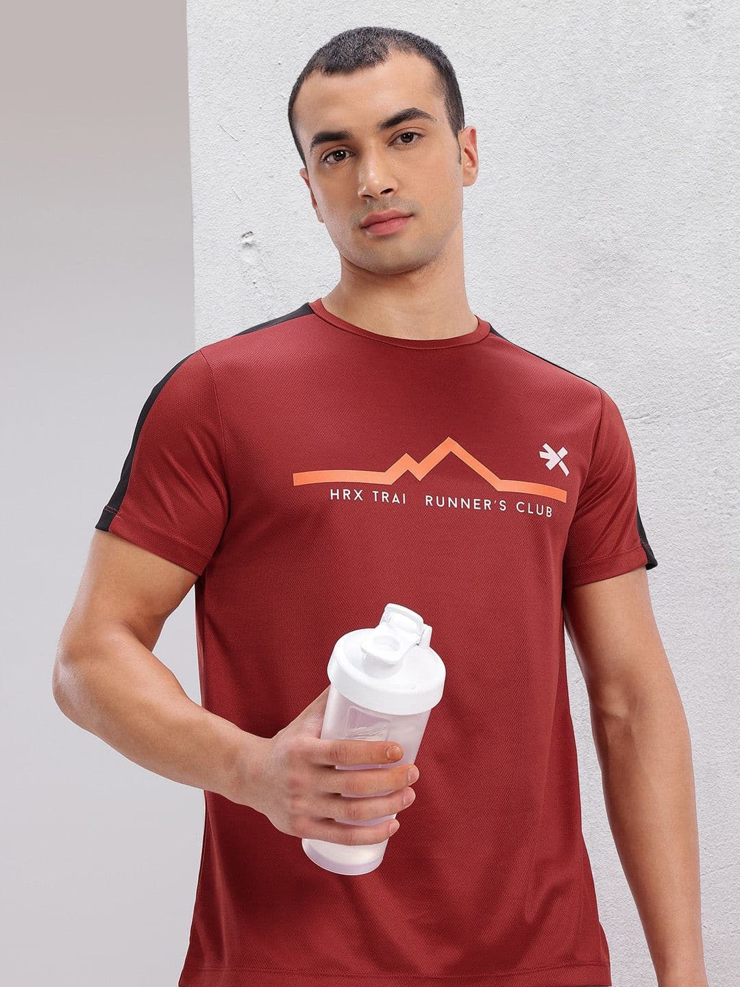 HRX by Hrithik Roshan Typography Printed Rapid-Dry Running T-shirt - view 1